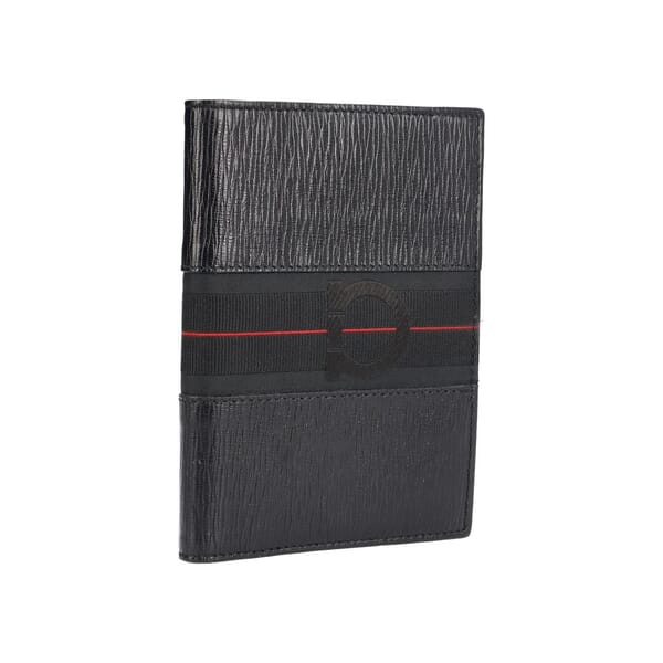 Leather Gancini Passport Holder Black