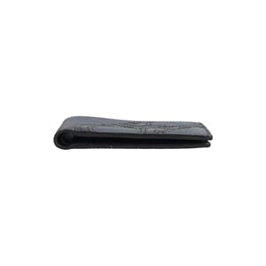 Leather Gancini Bi-Fold Wallet Navy/Black, view 5