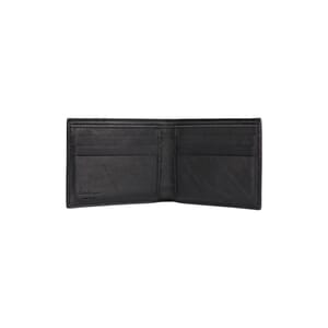 Leather Gancini Bi-Fold Wallet Navy/Black, view 7