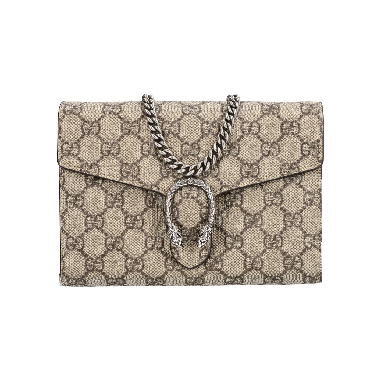 GUCCI Supreme GG Dionysus Chain Wallet Beige/Ebony | Luxity
