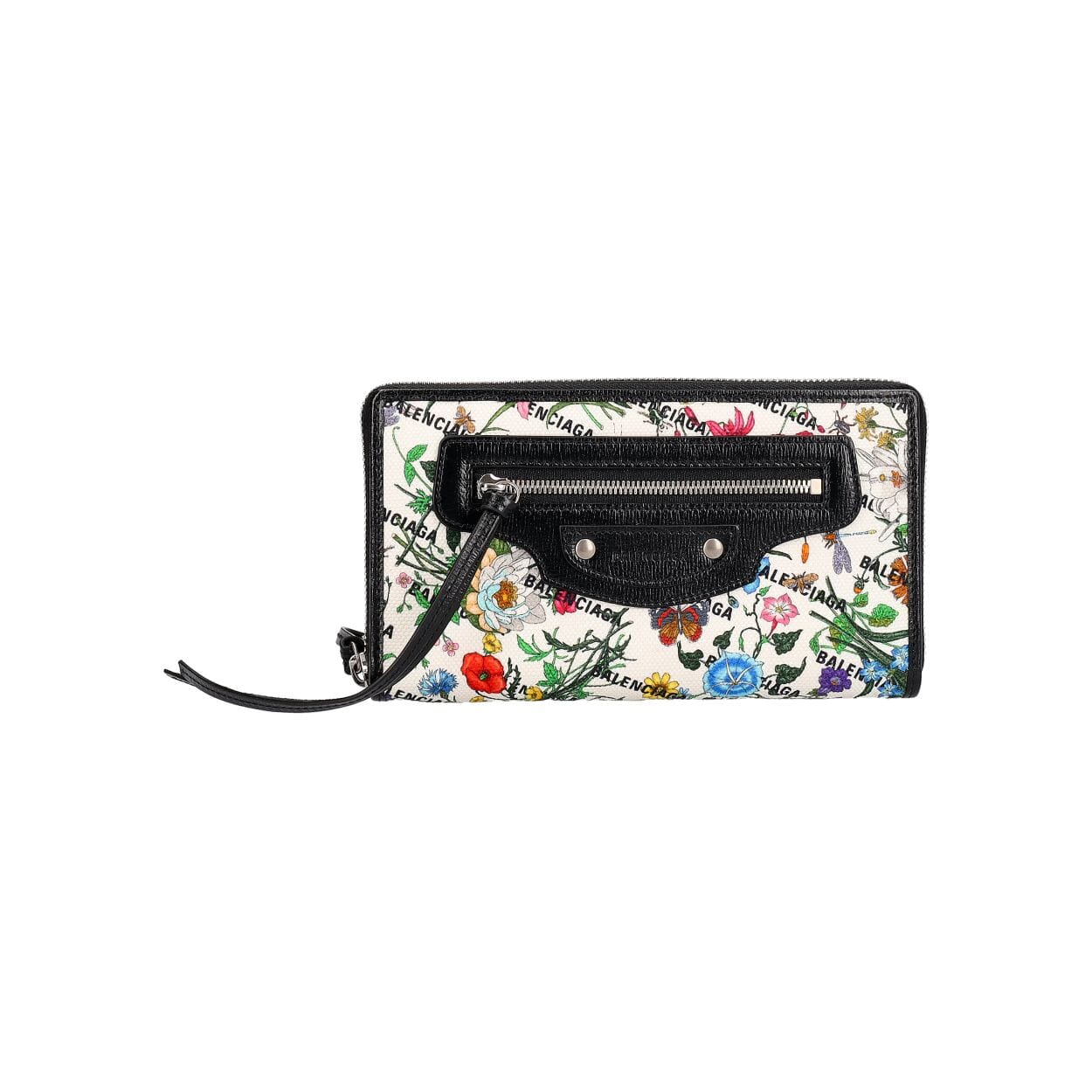 BALENCIAGA x GUCCI The Hacker Project Zip Around Wallet Floral