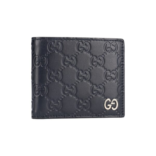 Guccissima GG Bi-Fold Wallet Navy