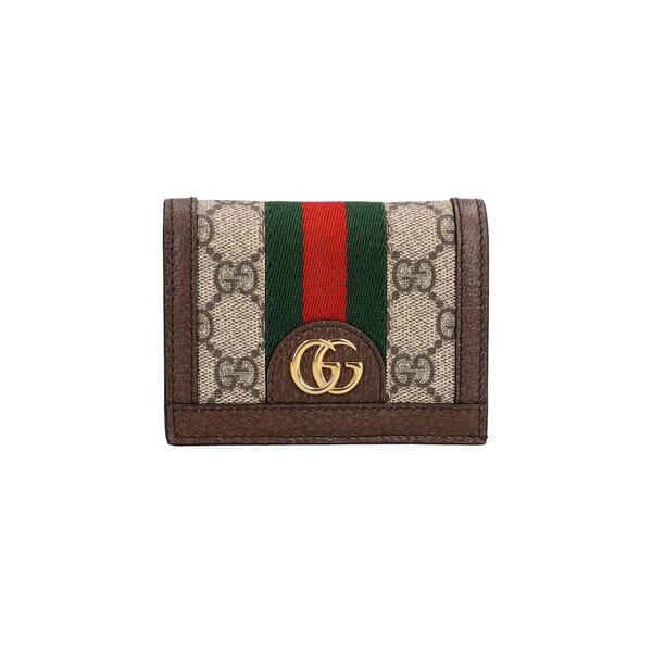 Supreme GG Ophidia Card Wallet Beige/Brown