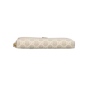 Marmont GG Zip Around Wallet Beige/White, view 6