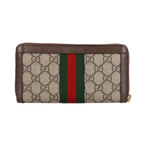 Supreme GG Ophidia Zip Around Wallet Beige/Brown, view 3