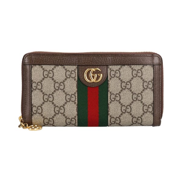 Supreme GG Ophidia Zip Around Wallet Beige/Brown
