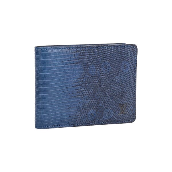 Lizard Leather Multiple Wallet Blue