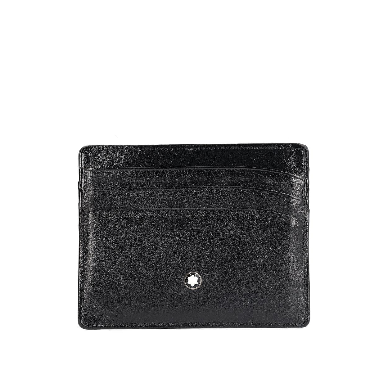 Leather Sartorial Card Holder 6cc Black