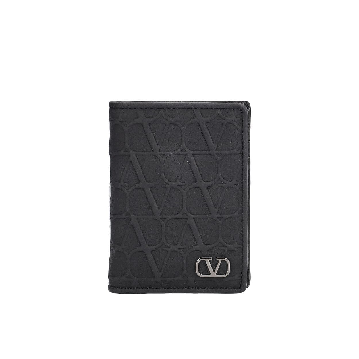 Leather Logo Card Holder Black