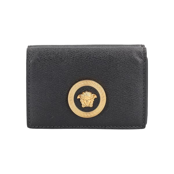 Leather Medusa Wallet Black